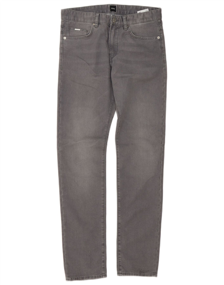 Hugo Boss Herre Slim Jeans W30 L32 Grå Bomuld