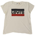 Levi's Grafisk T-shirt top til kvinder UK 14 Medium White