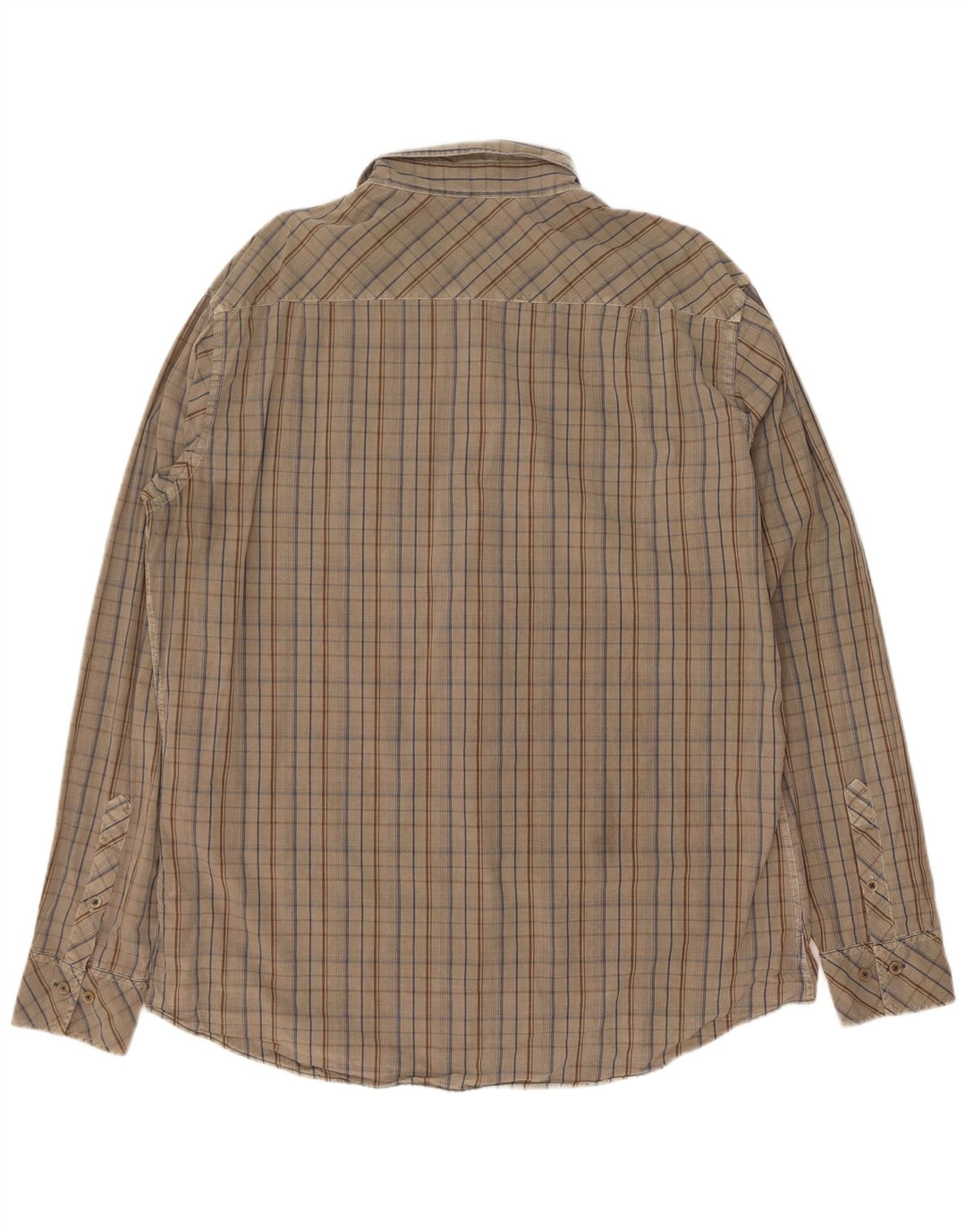 Marlboro Classics Herre Regular Fit skjorte 2XL Khaki ternet bomuld
