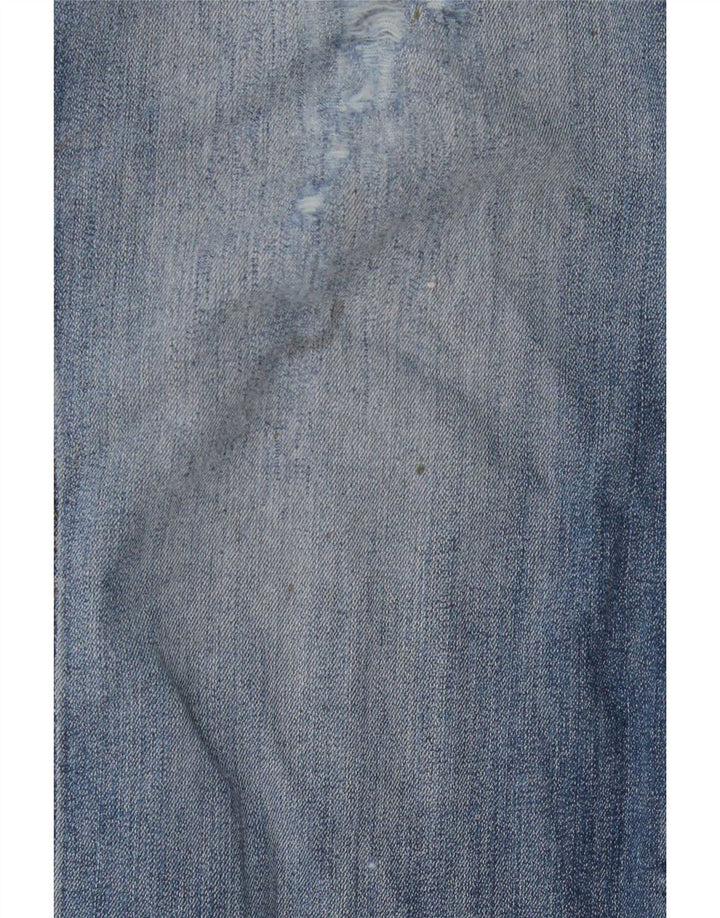 Wrangler Herre Distressed Straight Jeans W38 L27 Blå
