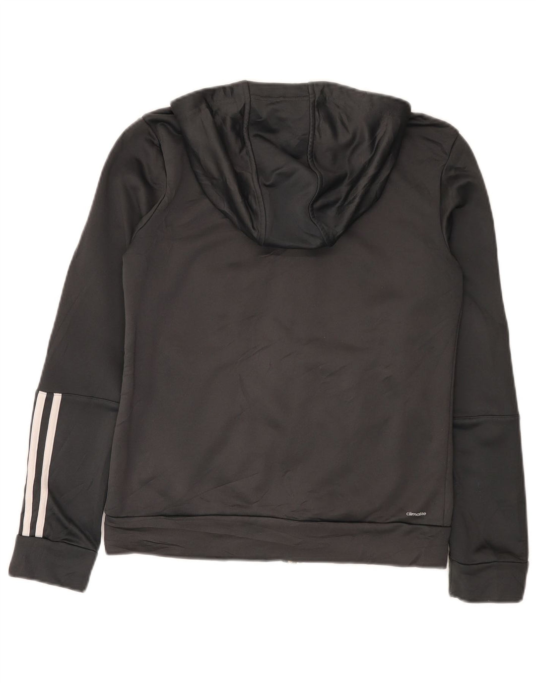 Adidas Dame Climalite Hættetrøje Sweater med lynlås UK 12/14 mellemgrå polyester