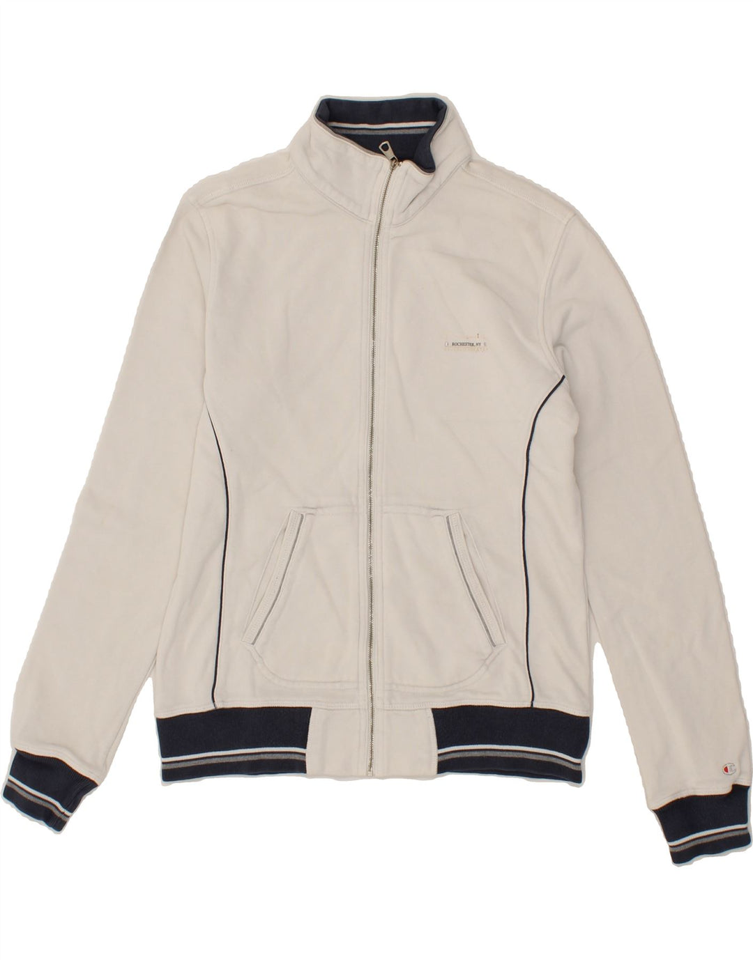 CHAMPION Womens Heritage Fit Tracksuit Top Jacket UK 14 Large White Vintage Champion and Second-Hand Champion from Messina Hembry 