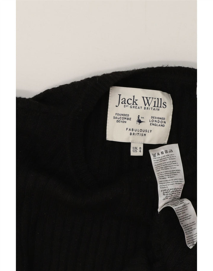 Jack Wills Dame Bluse Top UK 8 Lille Sort Polyester