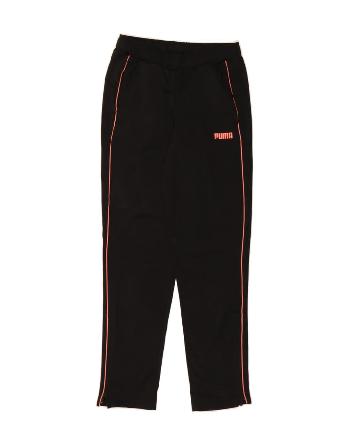 PUMA Girls Tracksuit Trousers  13-14 Years Black Polyester Vintage Puma and Second-Hand Puma from Messina Hembry 