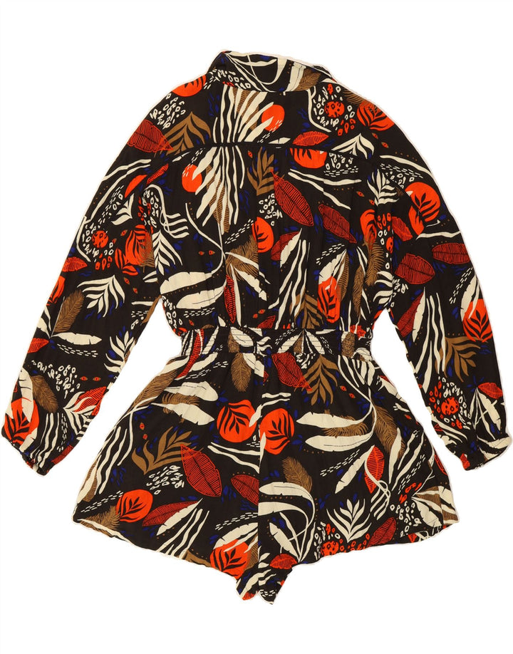 SUPERDRY Womens Long Sleeve Playsuit UK 12 Medium Multicoloured Floral Vintage Superdry and Second-Hand Superdry from Messina Hembry 