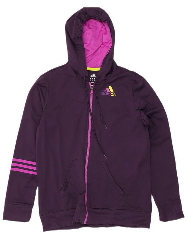 Adidas Dame Hættetrøje Sweater UK 16/18 Stor Lilla Polyester