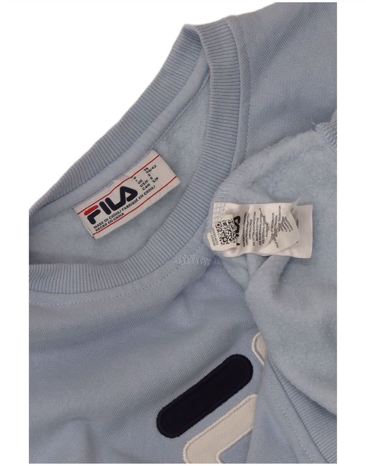 Fila Herre grafisk sweatshirt jumper lille blå farveblok bomuld