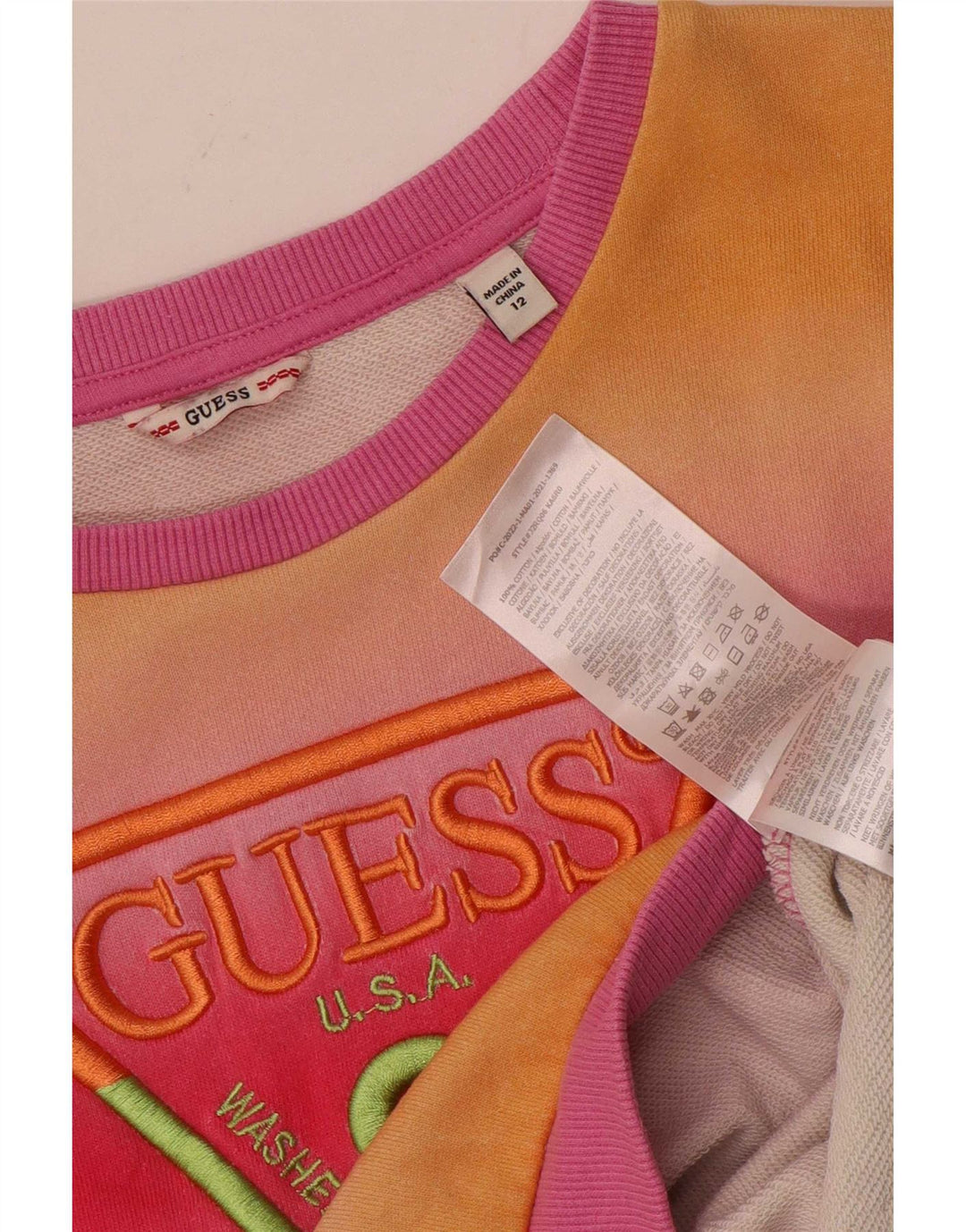 Guess Girls Grafisk Sweatshirt Jumper 11-12 år Flerfarvet Tie Dye