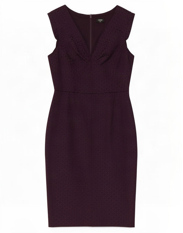 Oasis Womens Sheath Dress UK 12 Medium Purple Geometrisk Bomuld