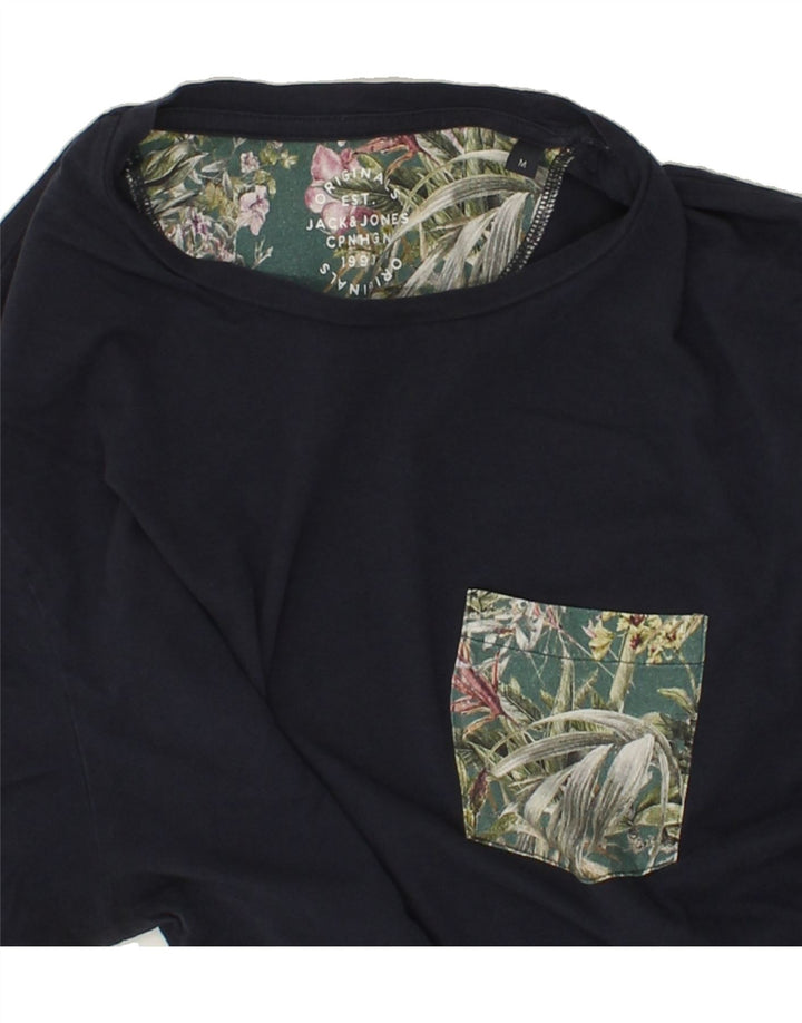 JACK & JONES Mens T-Shirt Top Medium Navy Blue Cotton Vintage Jack & Jones and Second-Hand Jack & Jones from Messina Hembry 