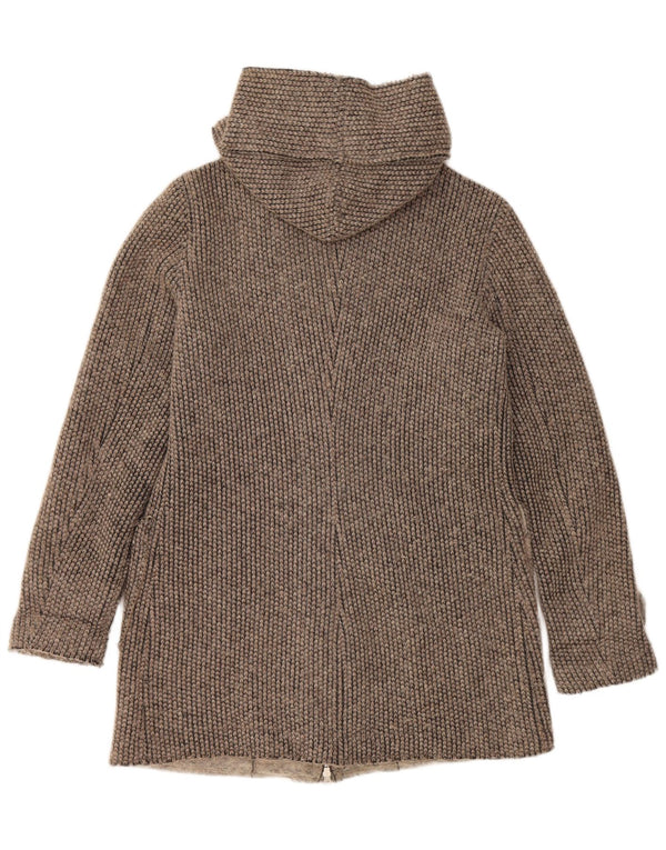 Gas Dame Longline Hooded Cardigan Sweater IT 46 Large Grå