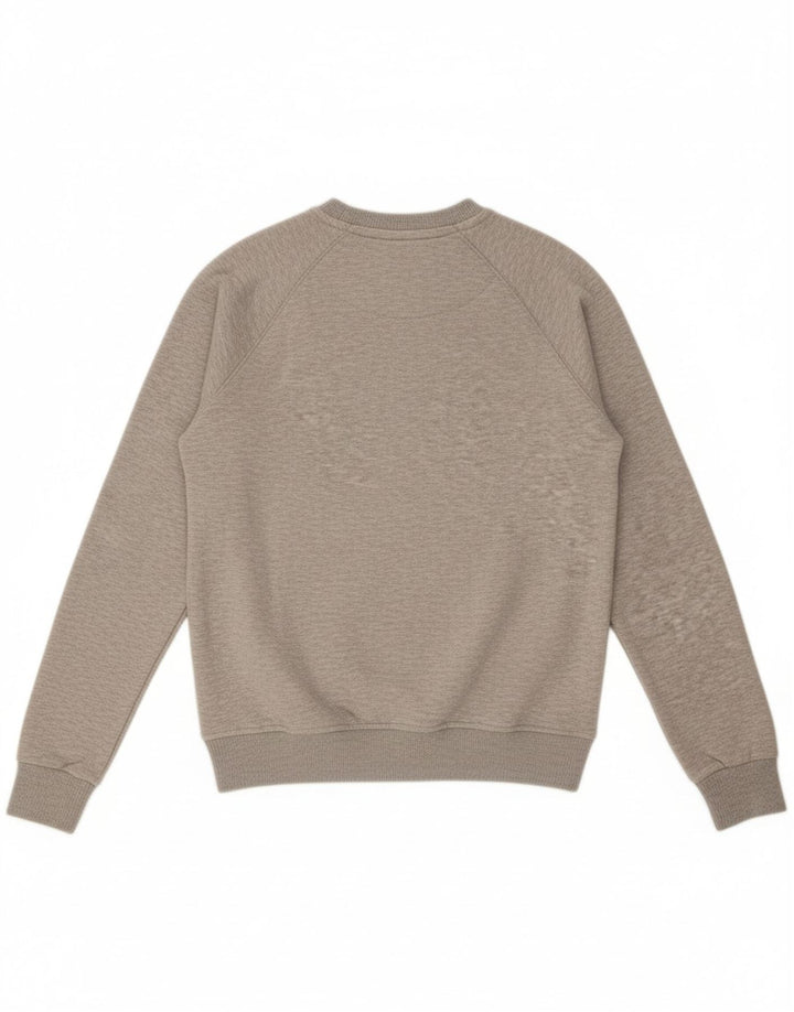 GUESS Womens Graphic Sweatshirt Jumper UK 10 Small Grey Cotton