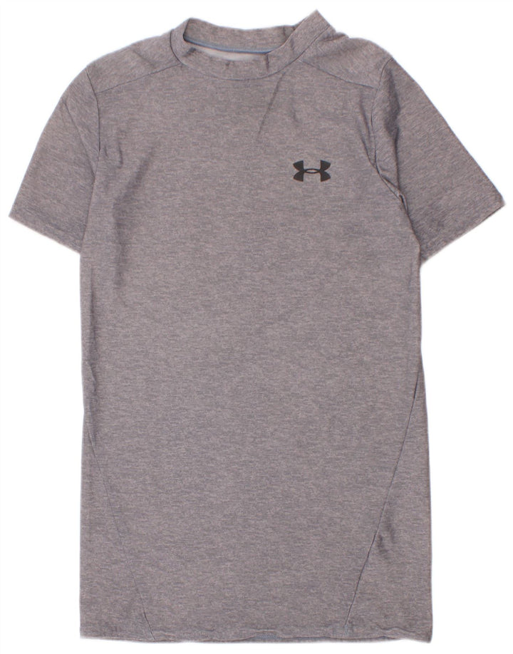 Under Armour Boys T-Shirt Top 9-10 år Medium Grå Polyester