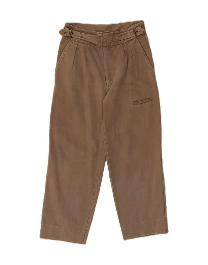 CLARK Womens Straight Capri Trousers W28 L25 Brown Vintage CLARK and Second-Hand CLARK from Messina Hembry 