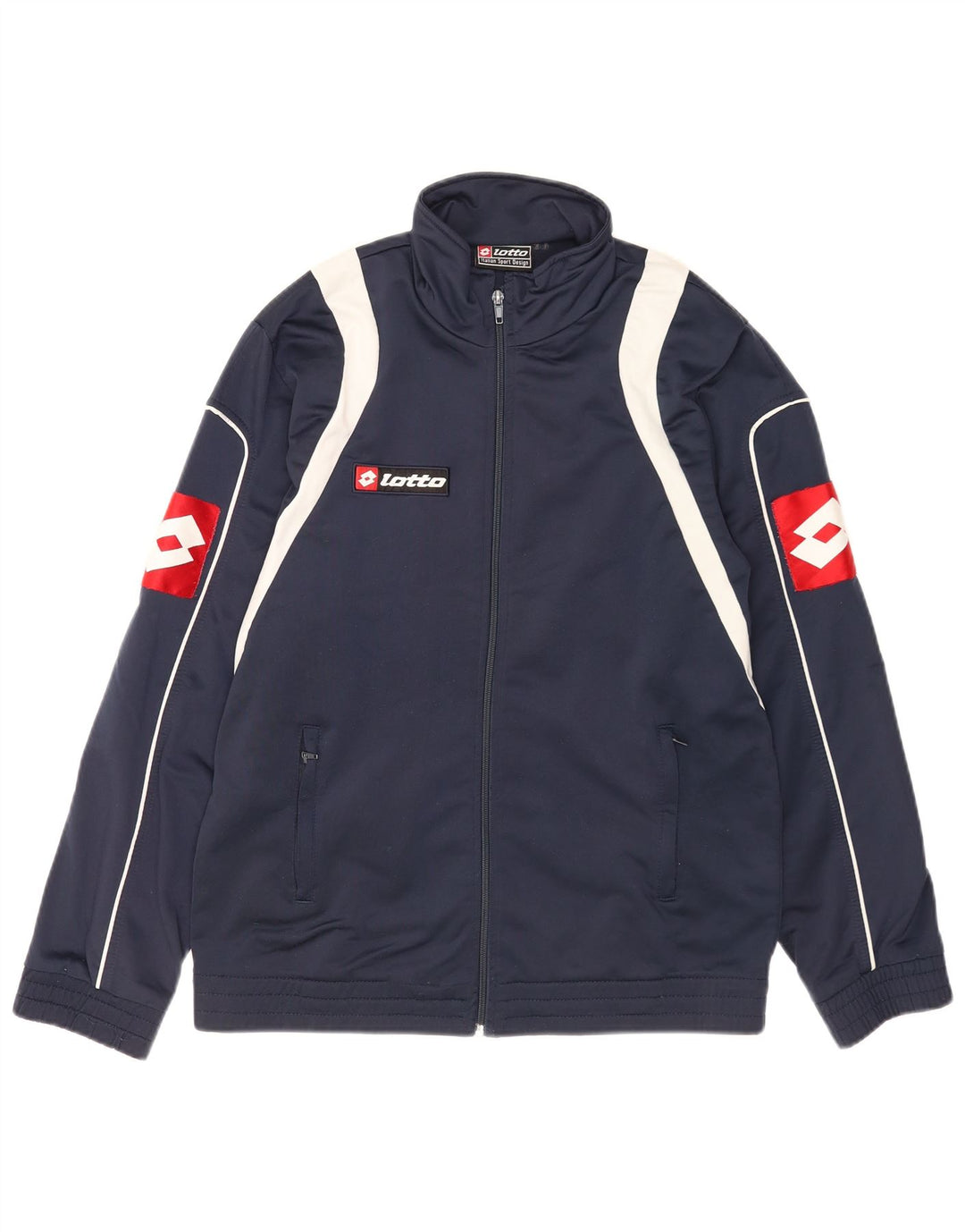 Lotto Træningsdragt til mænd Topjakke UK 38/40 Medium Navy Blue Colourblock