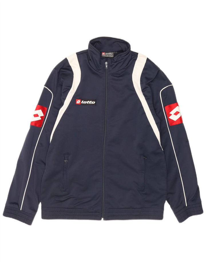 Lotto Træningsdragt til mænd Topjakke UK 38/40 Medium Navy Blue Colourblock