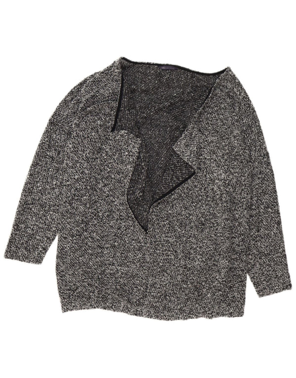 Marks & Spencer Dame Cardigan Sweater UK 20 2XL Grå Flecked Polyester