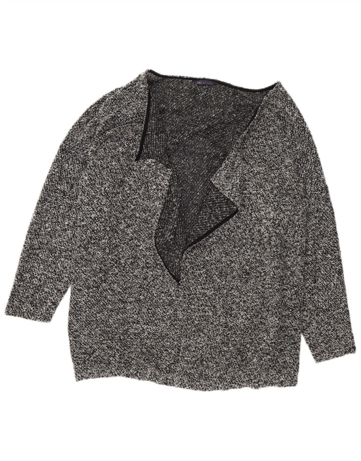 Marks & Spencer Dame Cardigan Sweater UK 20 2XL Grå Flecked Polyester