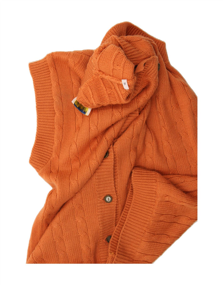 CONFEZIONI DI LUSSO Womens Cardigan Sweater UK 14 Medium Orange Vintage Confezioni Di Lusso and Second-Hand Confezioni Di Lusso from Messina Hembry 