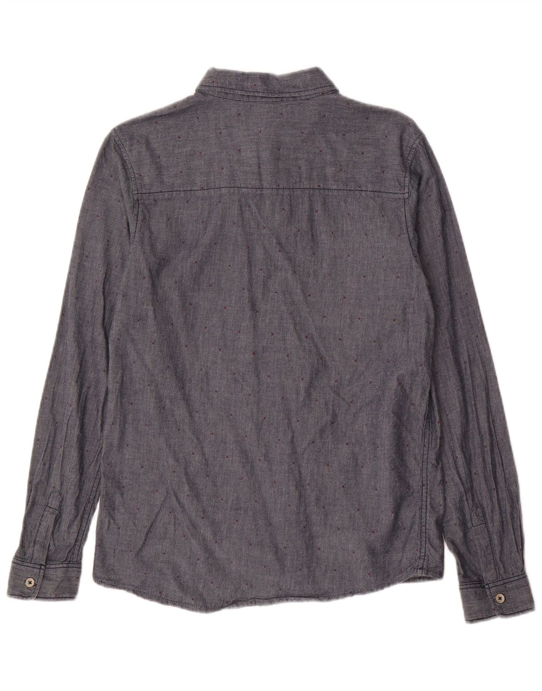 BENETTON drengeskjorte 13-14 år 3XL marineblå plettet bomuld