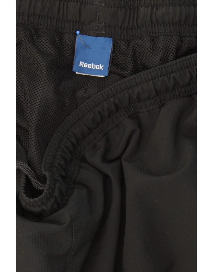 REEBOK Mens Bermuda Sport Shorts 2XL Black Polyester Vintage Reebok and Second-Hand Reebok from Messina Hembry 