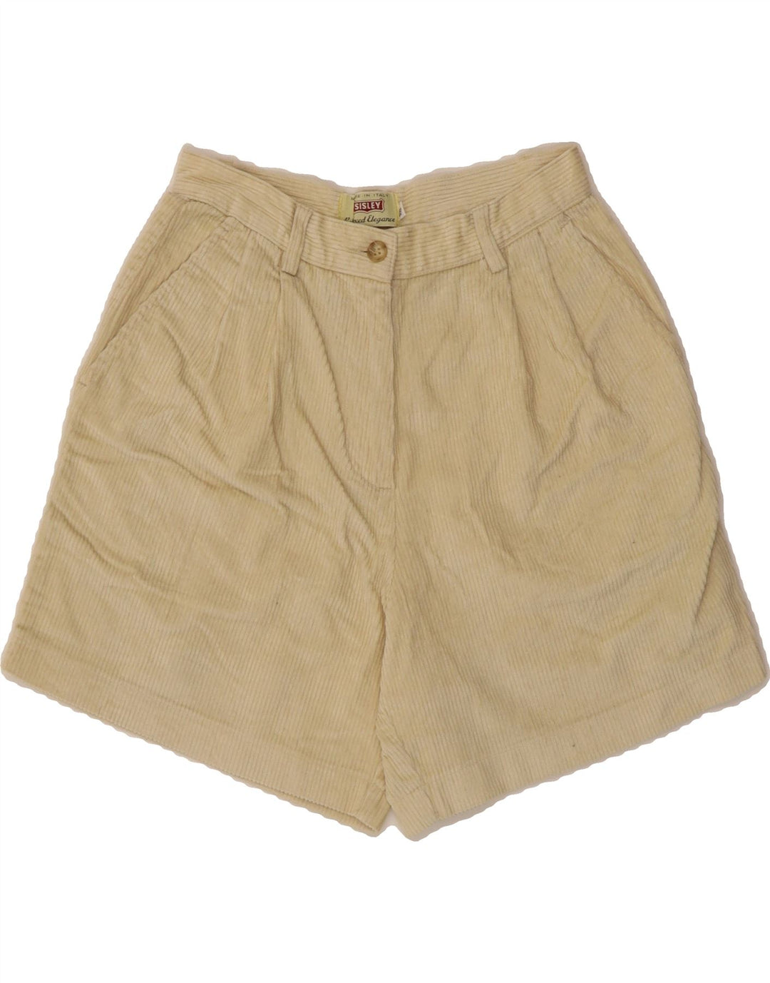 SISLEY Womens Relaxed Elegance Pegged Corduroy Shorts W26 Small  Beige Vintage Sisley and Second-Hand Sisley from Messina Hembry 