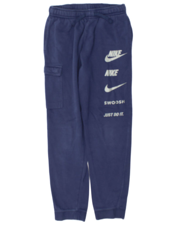 Nike drenge grafisk træningsdragt bukser jogger 13-14 år XL marineblå