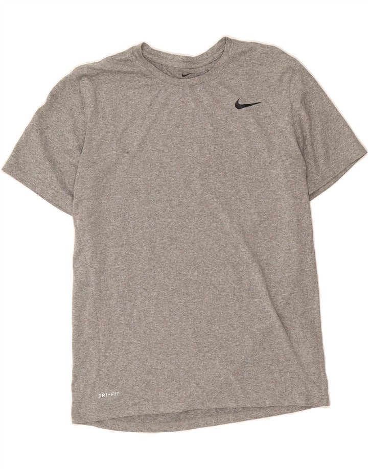 NIKE Mens Dri Fit T-Shirt Top Medium Grey Polyester Vintage Nike and Second-Hand Nike from Messina Hembry 