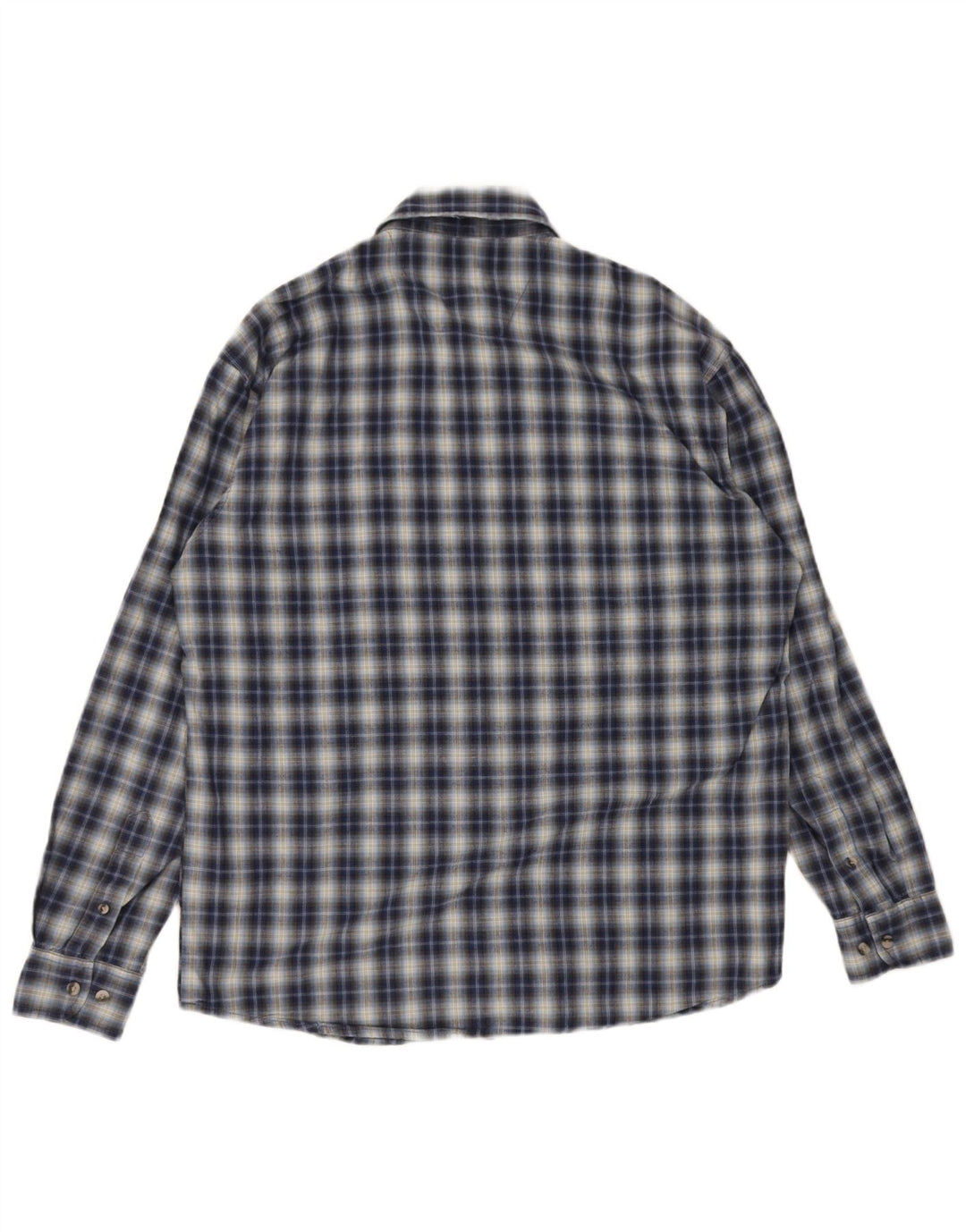 Wrangler herreskjorte medium marineblå ternet bomuld