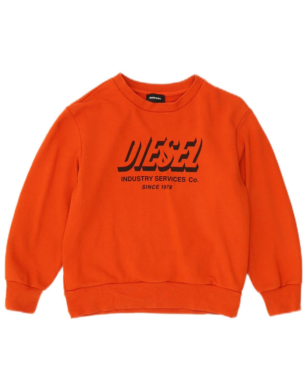 Diesel Boys Grafisk Sweatshirt Jumper 7-8 år Orange Bomuld