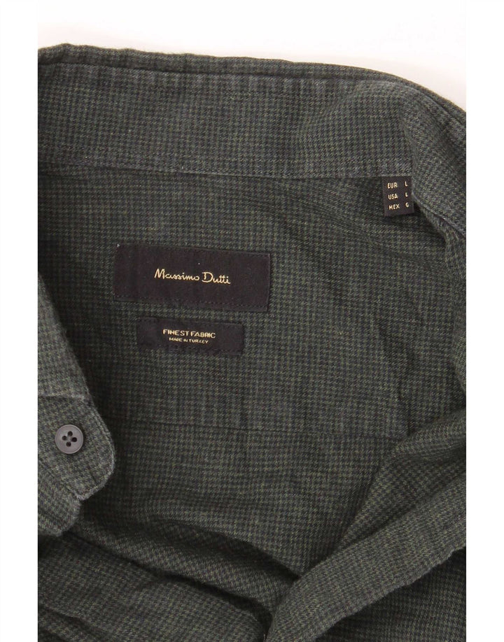 Massimo Dutti Herreskjorte Stor Grøn