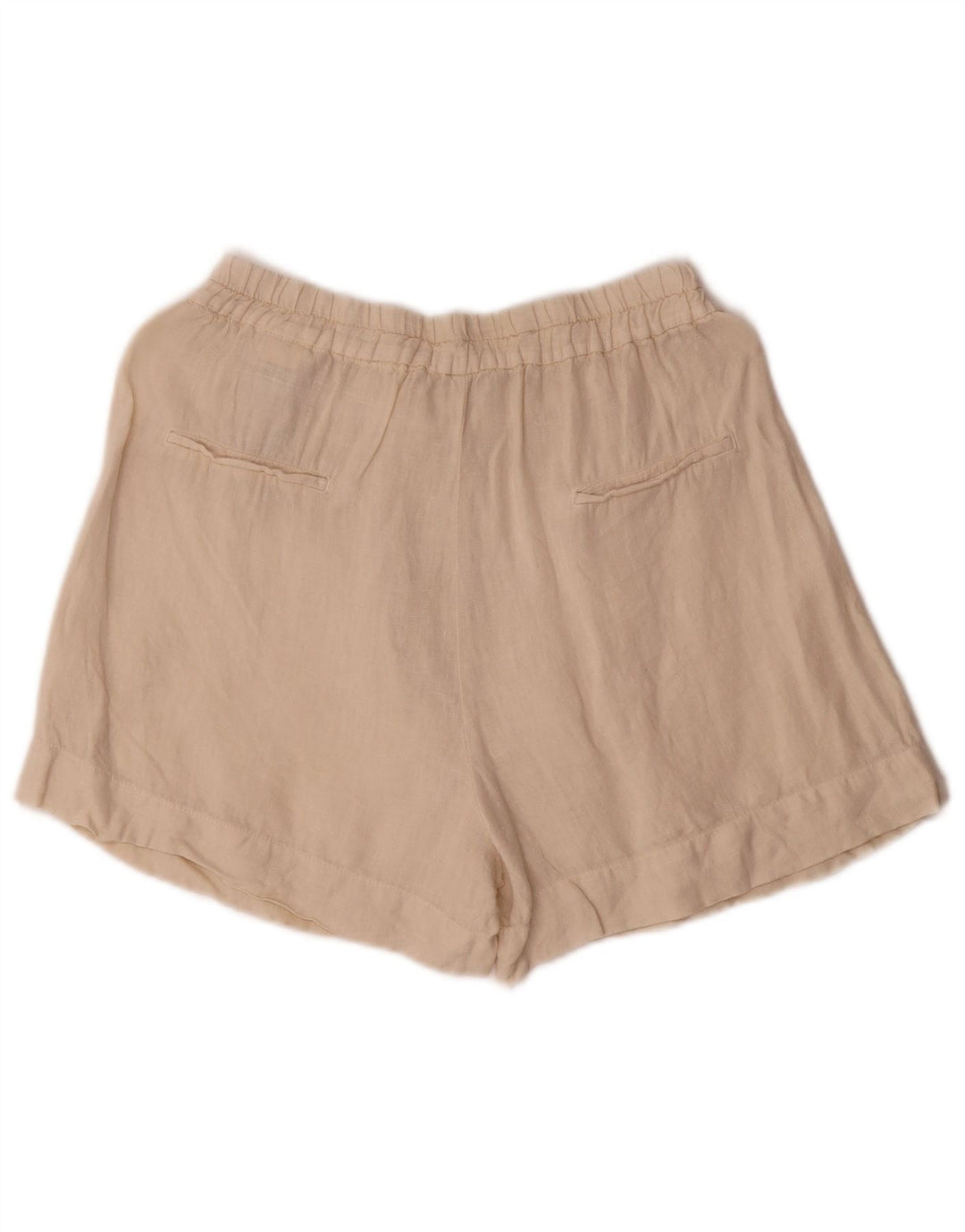 Zara Casual Shorts til kvinder Medium W28 Off White Linned