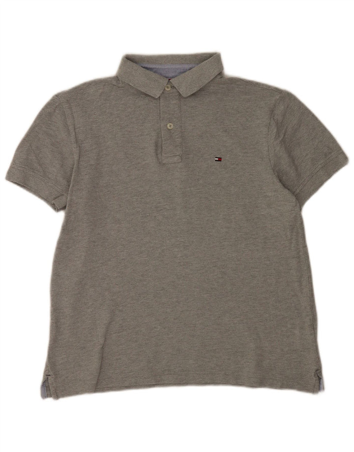 Tommy Hilfiger herre poloshirt mellemgrå bomuld