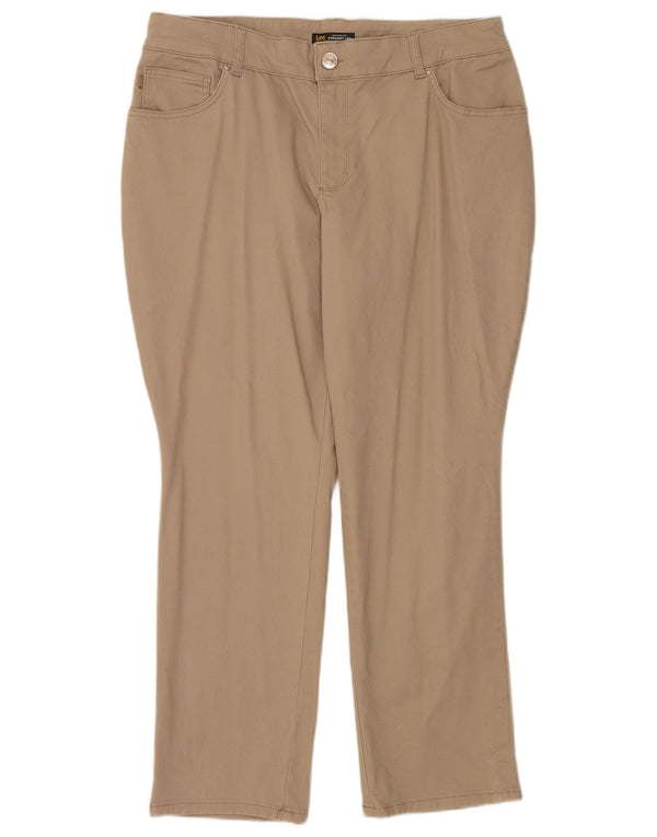 Lee Dame, mellemhøjde lige fritidsbukser US 18 2XL W36 L30 Beige