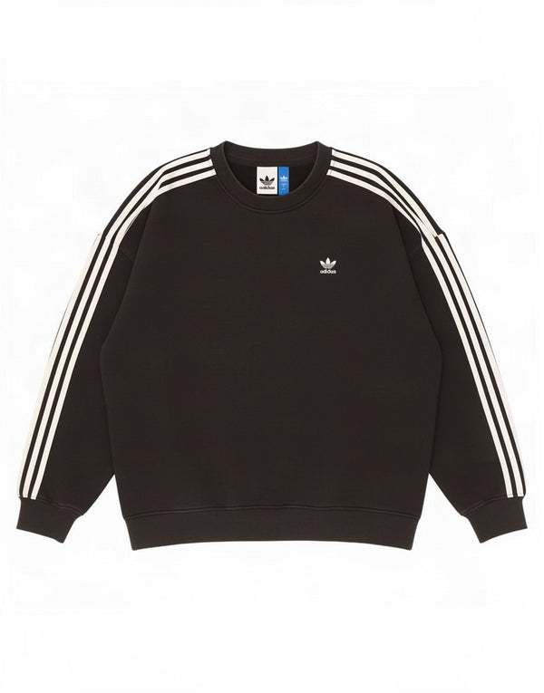 Adidas Dame Oversized Sweatshirt Jumper UK 10 Small Black Bomuld