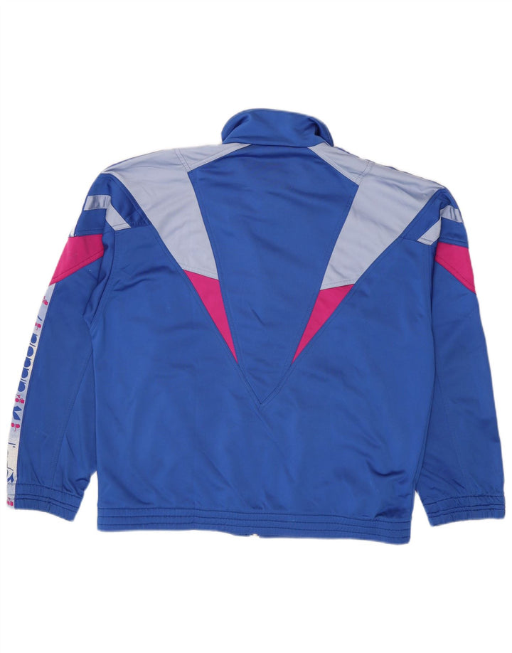 Diadora Herre grafisk træningsdragt Topjakke UK 40 Medium Blue Colourblock