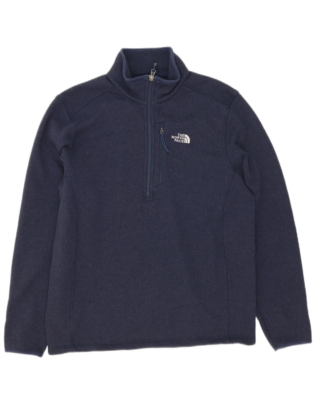 The North Face Herre Zip Neck Jumper Sweater Medium Navy Blue Polyester