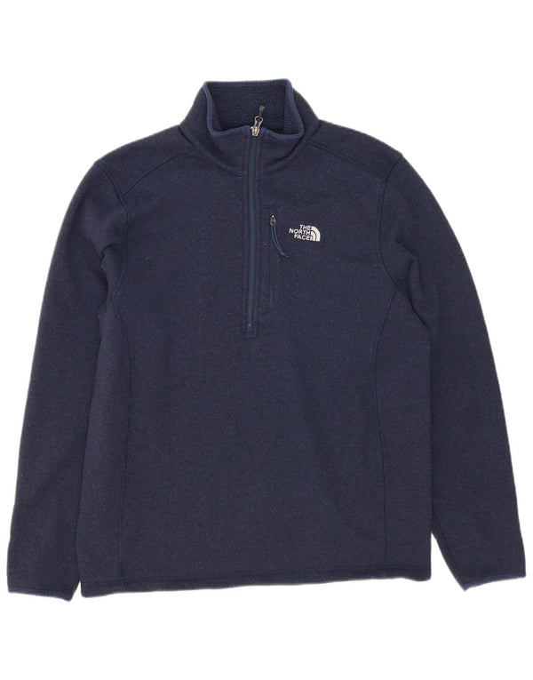 The North Face Herre Zip Neck Jumper Sweater Medium Navy Blue Polyester