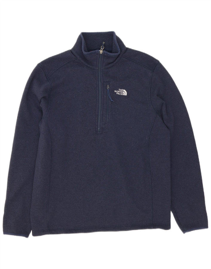 The North Face Herre Zip Neck Jumper Sweater Medium Navy Blue Polyester