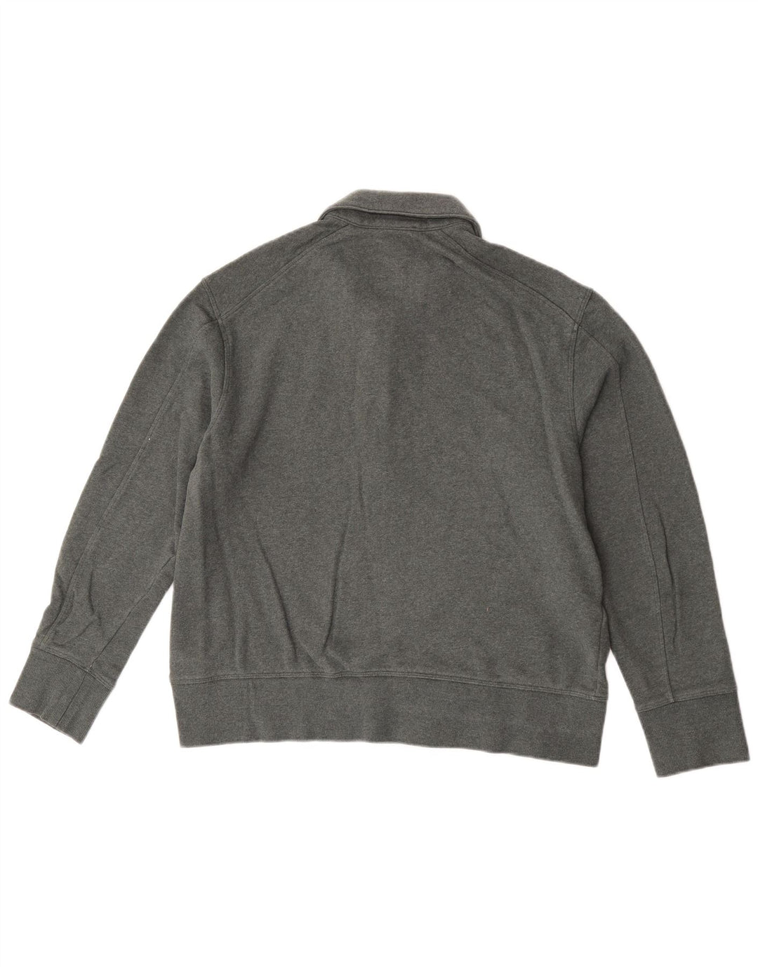 Cos Herre Relaxed Zip Neck Sweatshirt Jumper Medium Green Bomuld