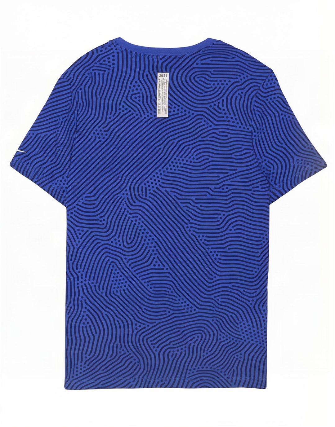 Nike Standard Fit T-shirt top mellemblå, geometrisk bomuld