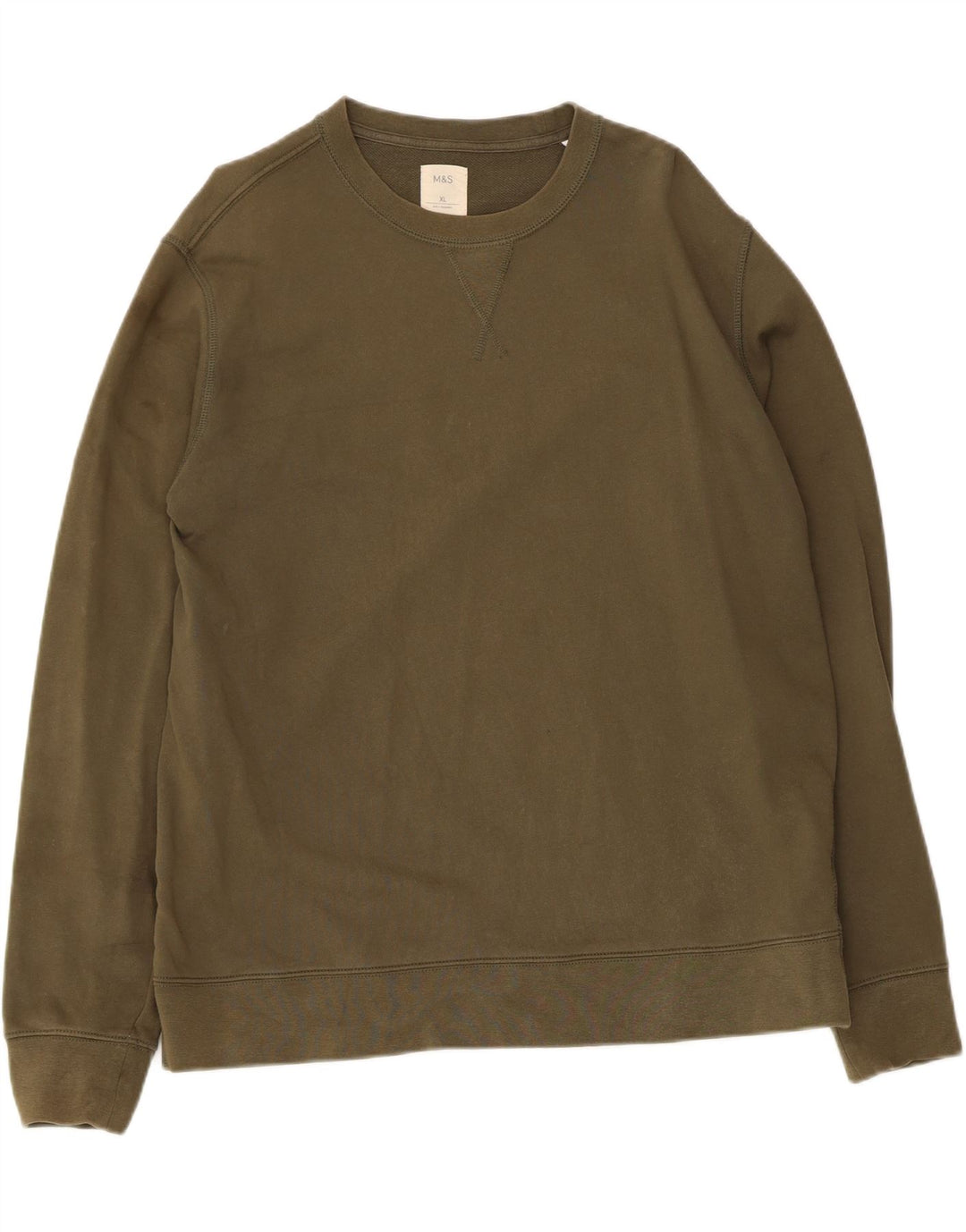 MARKS & SPENCER Sweatshirt til mænd XL Khaki Bomuld
