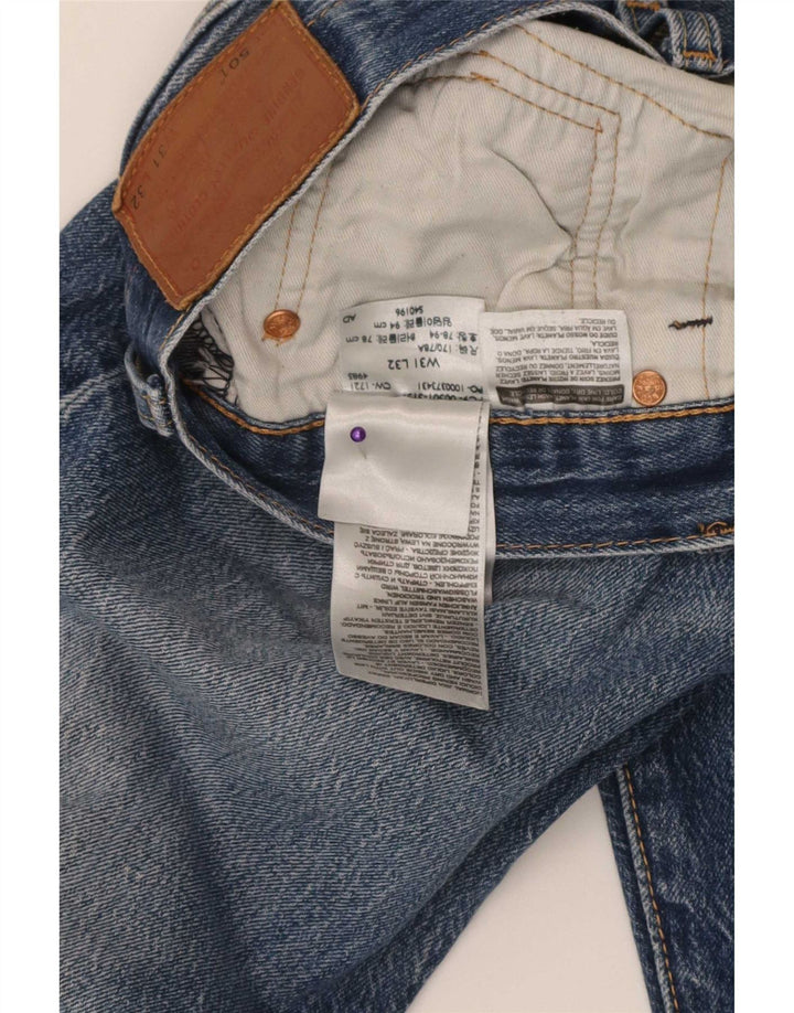 Levi's Herre 501 lige jeans W31 L32 blå bomuld
