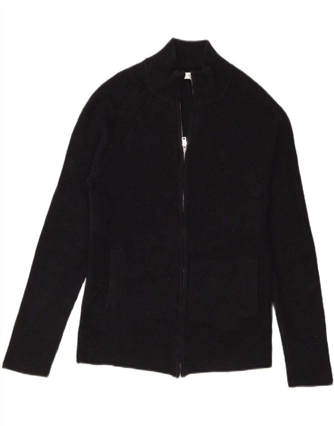 Reiss herre cardigan sweater lille sort bomuld