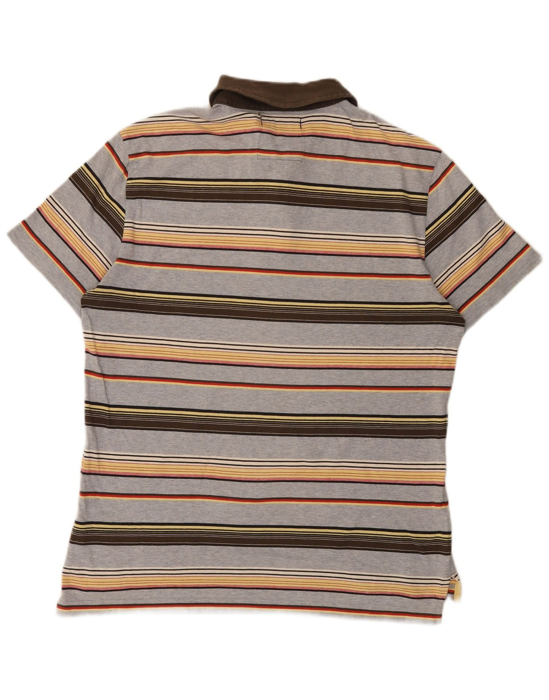 Gas Poloshirt til mænd mellem grå stribet bomuld