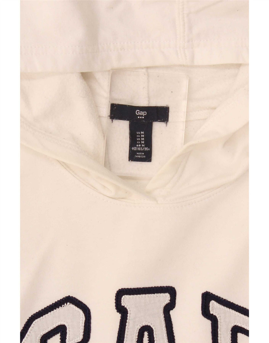Gap grafisk hættetrøje til kvinder UK 14 Medium White