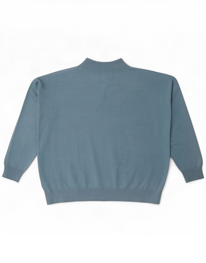 Marks & Spencer Dame Oversized V-hals sweater UK 14 Large Blue