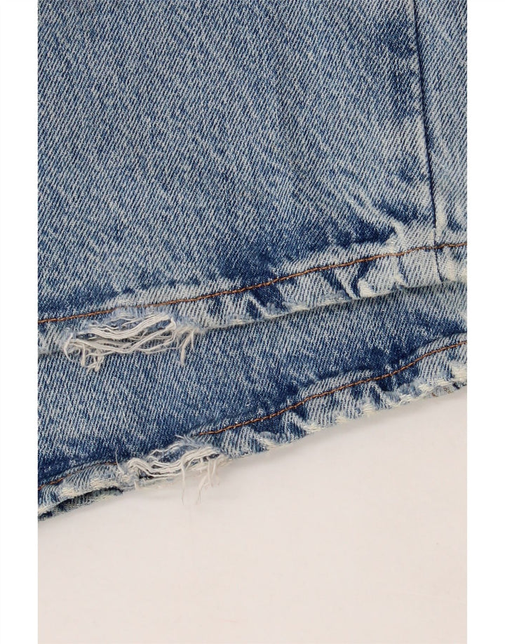 ZARA Dame Distressed Bootcut Jeans EU 36 XS W26 L32 Blå