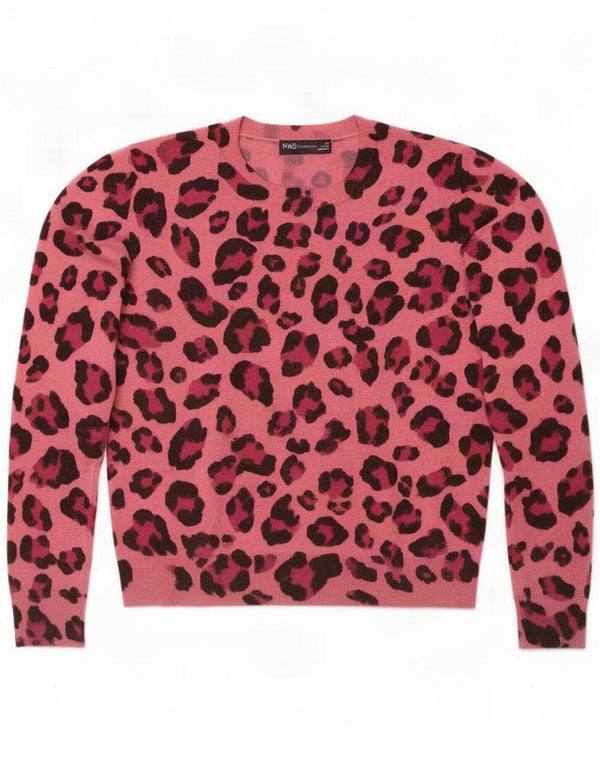Marks & Spencer Womens Crew Neck Jumper Sweater UK 10 Small Pink