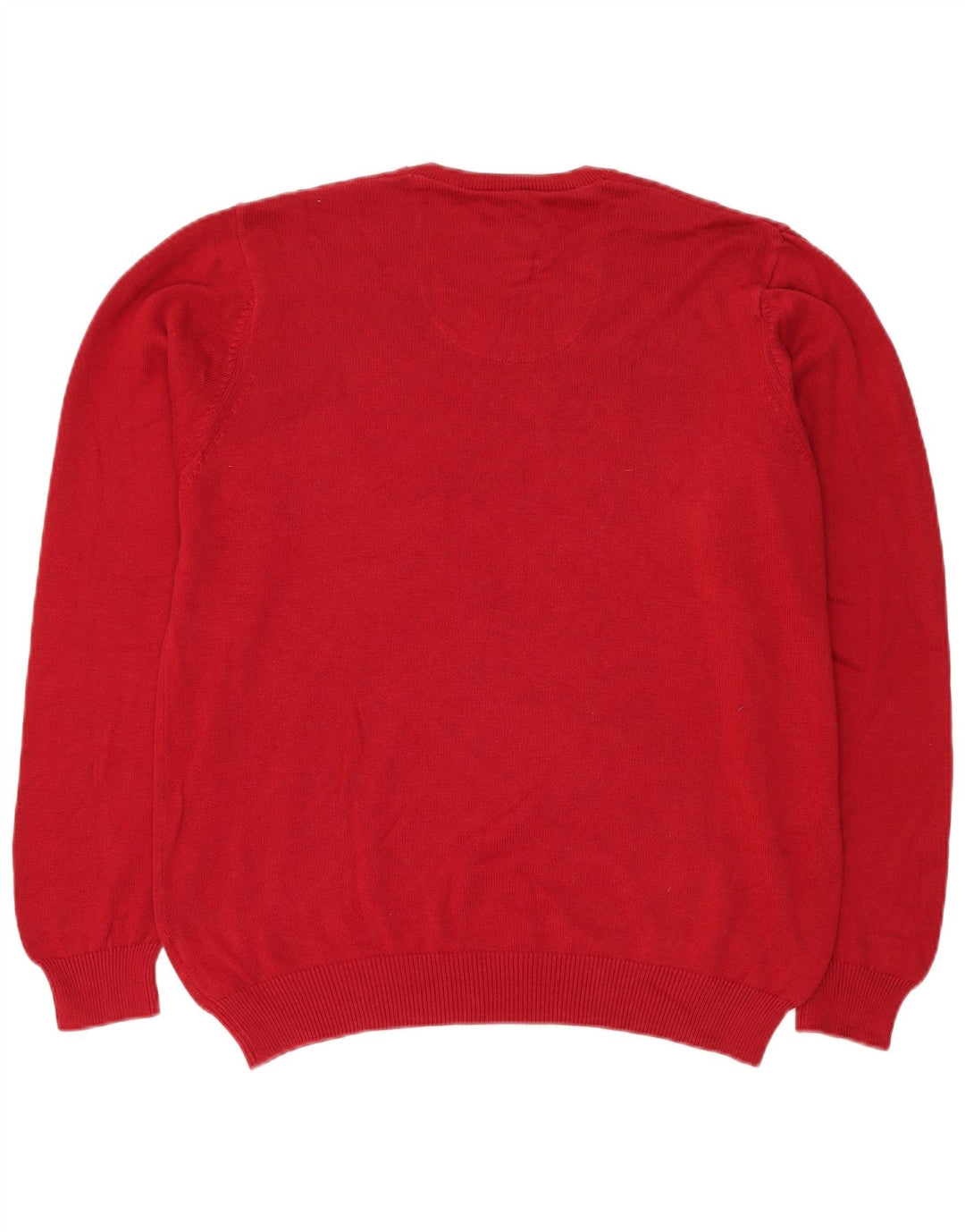 MARKS & SPENCER Herre Regular Fit V-hals sweater Stor rød bomuld